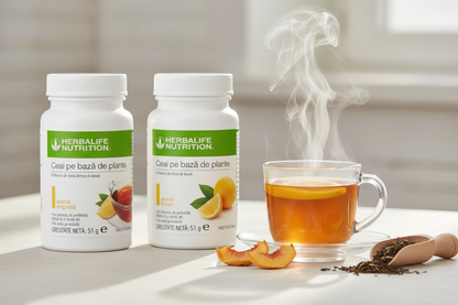 Ceai Herbalife con tazza fumante